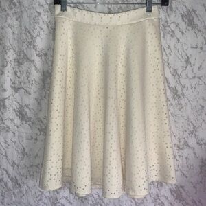 Faith and Joy Los Angeles Cream Knee Length Skirt Size Small